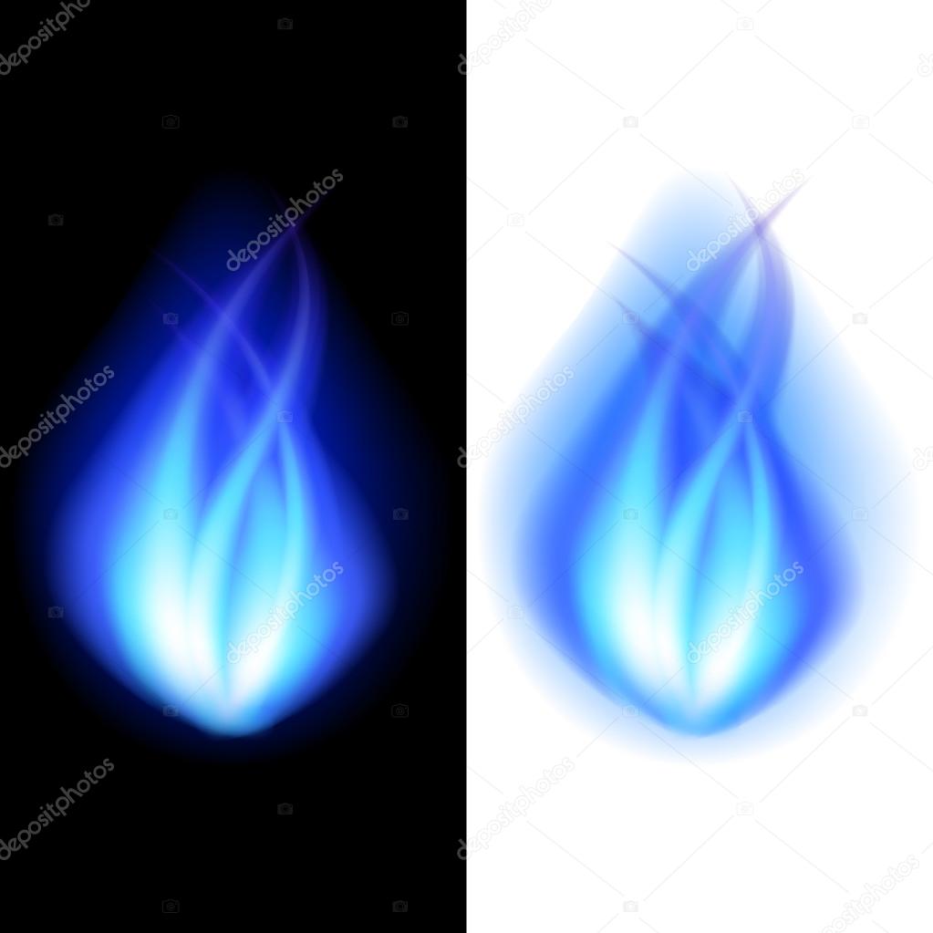 Blue fire vector background