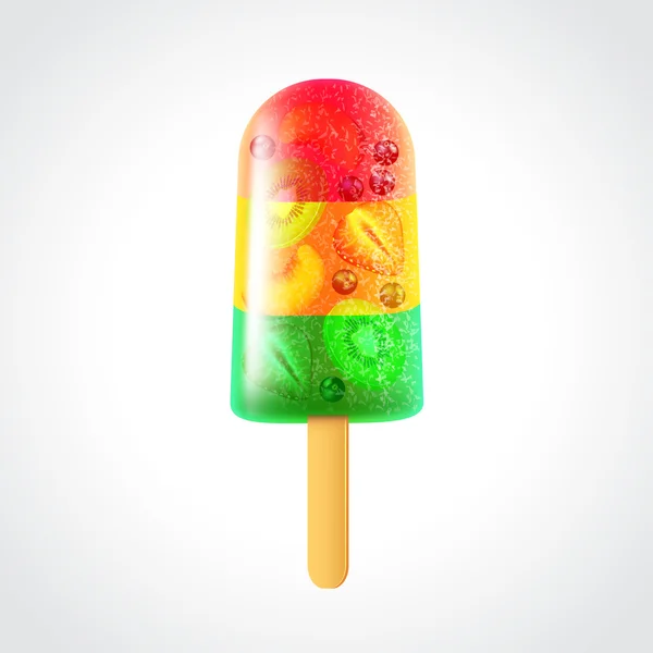 Fruity ice cream isolated vector illustration — Stock Vector