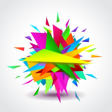 Abstract geometric shapes explosion vector