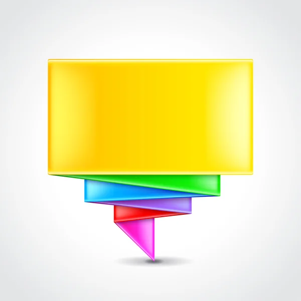 Colorful origami banner vector illustration — 图库矢量图片