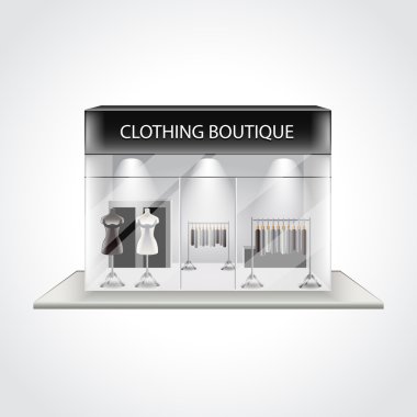 Giyim butik izole vektör çizim oluşturma