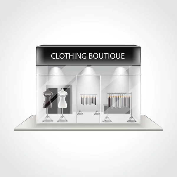 Abbigliamento boutique edificio isolato vettoriale illustrazione Vettoriali Stock Royalty Free