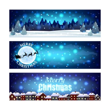 Noel afiş ile gece kış gök