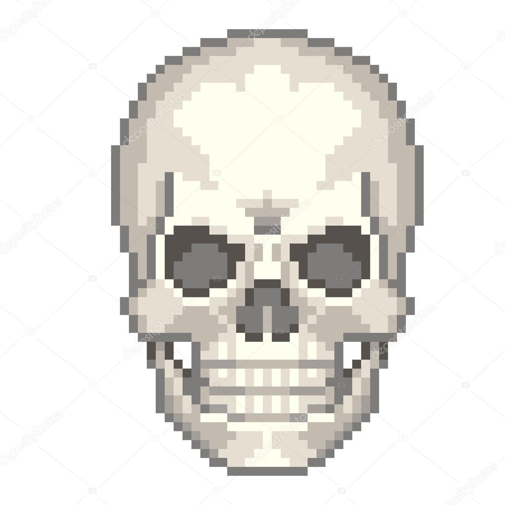 Pixel skull Black and White Stock Photos & Images - Alamy