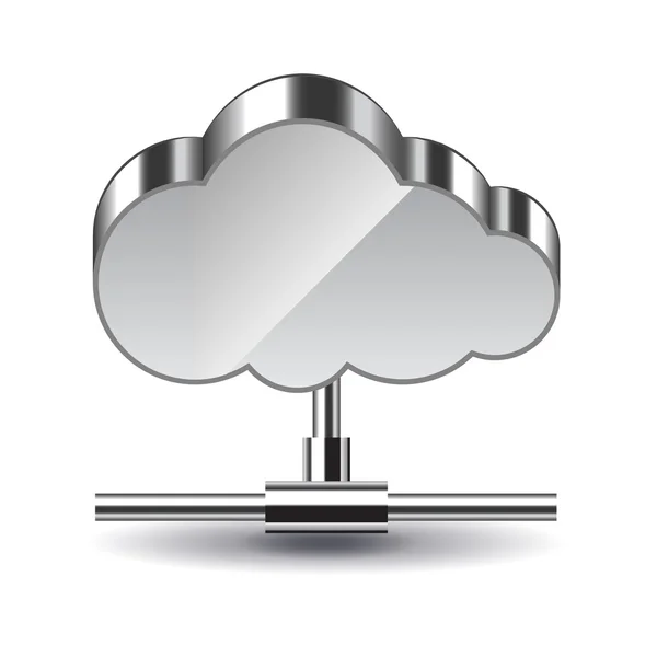 Cloud computing isolated on white vector — Stock Vector