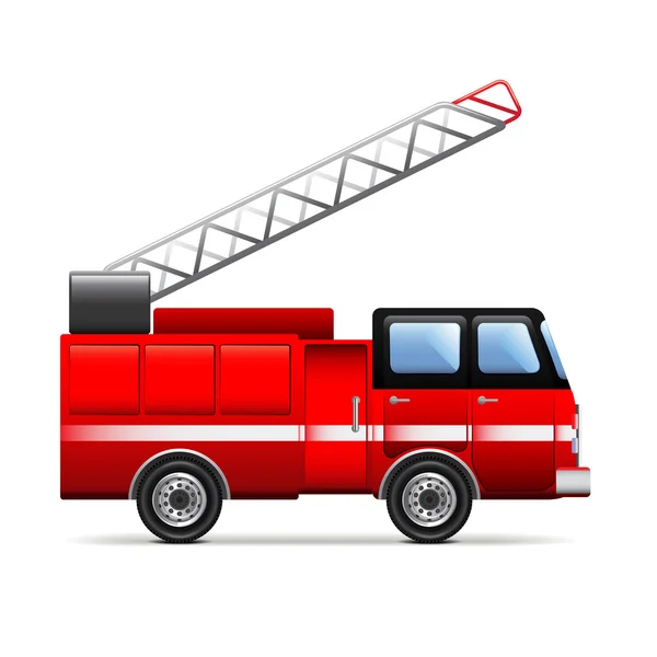 Fire engine isolated on white vector — Stock Vector