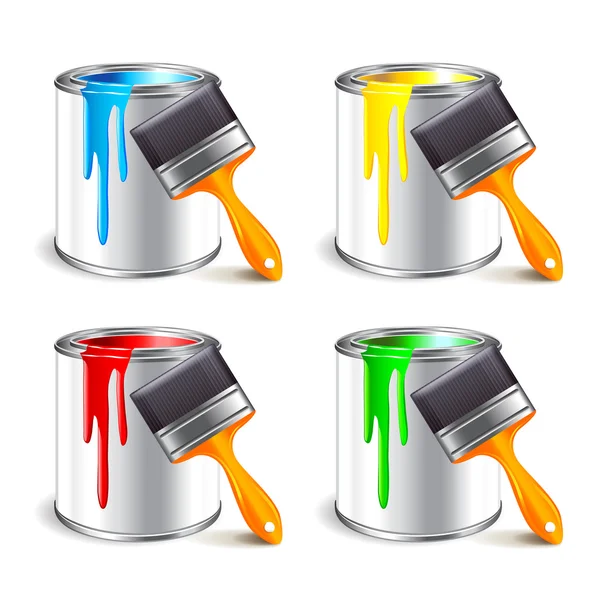 Paint can isolated on white vector — Stock Vector