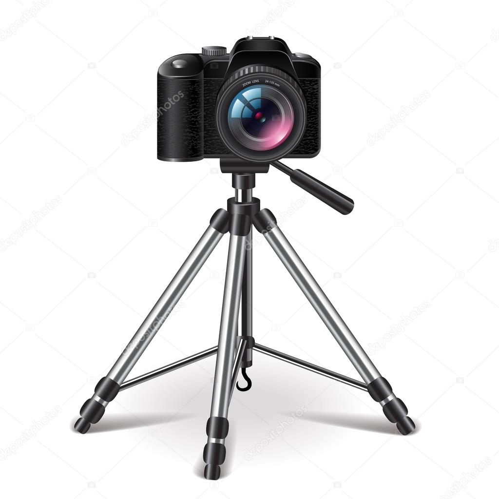 Tripod isolated on white vector