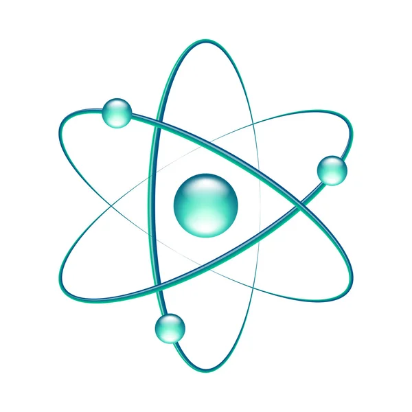 Atom isolated on white vector — Stock Vector