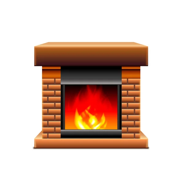 Chimenea aislada en vector blanco — Vector de stock