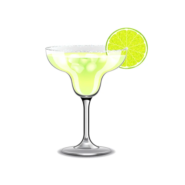 Margarita-Cocktail isoliert auf weißem Vektor — Stockvektor
