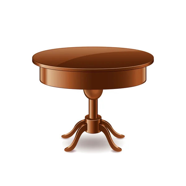 Дерев'яний стіл ізольовано на білому векторі — стоковий вектор