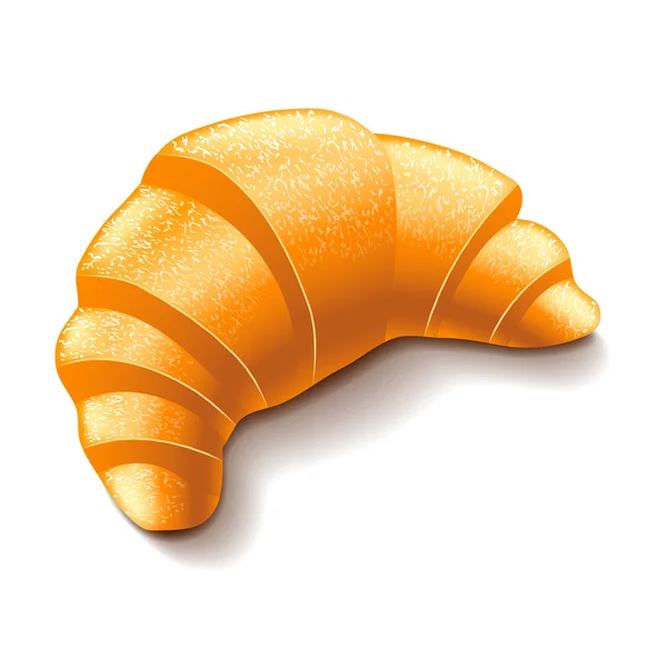 Croissant geïsoleerd op witte vector — Stockvector