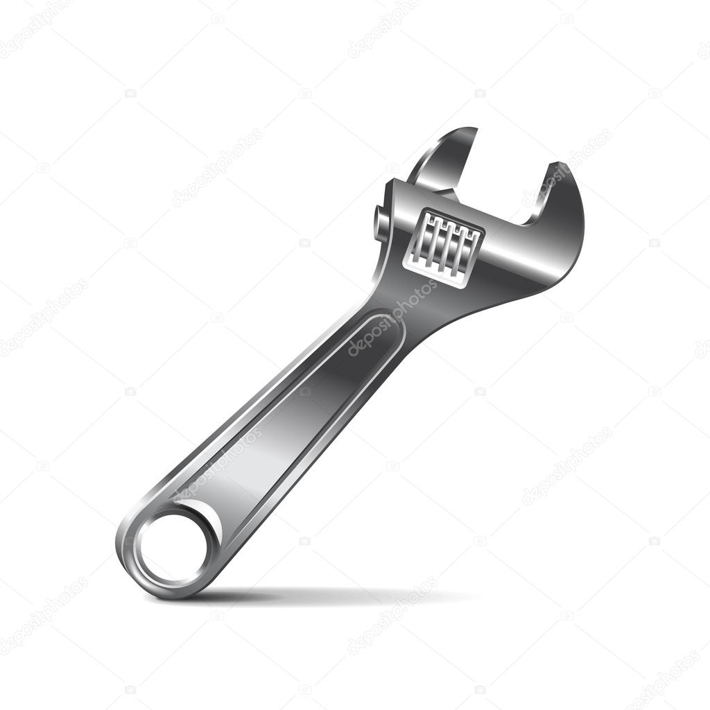 Wrench isolated on white vector