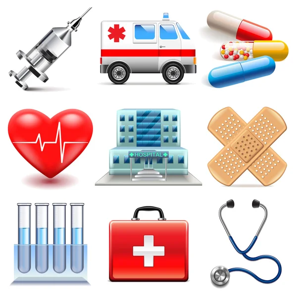 Medical icons vector set — Stock Vector