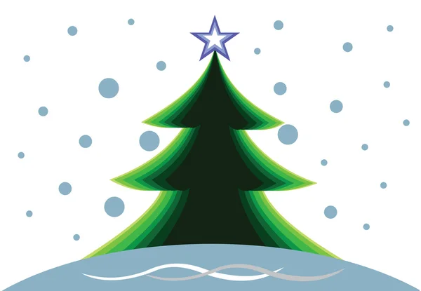 Background with Christmas tree — Stock Vector