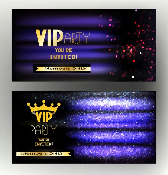 Cartão de convite VIP com fundo abstrato brilhante — Vetor de Stock