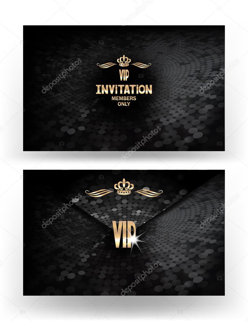 Conjunto de sobre de invitación VIP con fondo texturizado Vector de ...