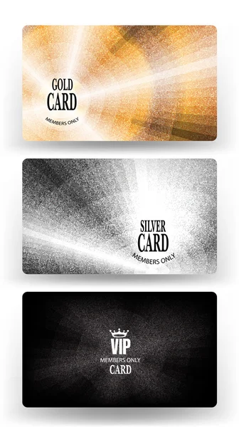 Cartes Vip à texture métallique. Illustration vectorielle — Image vectorielle