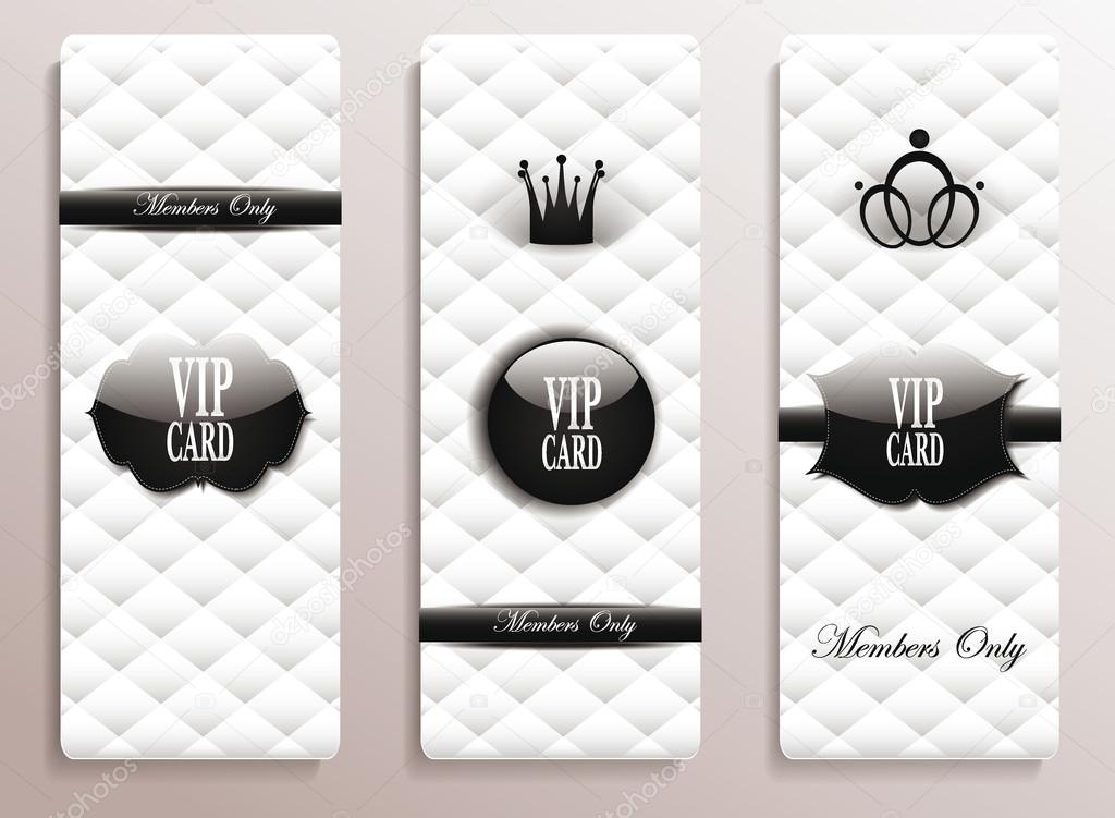 Vip cards with the abstract background