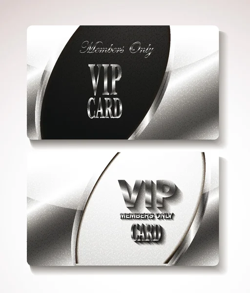 Elegante Silber VIP-Karten — Stockvektor