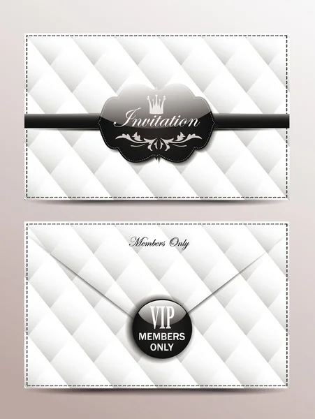 Envelope VIP preto e branco Vetor De Stock