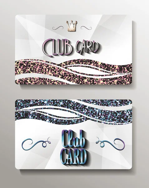 Cartões de clube texturizados elegantes —  Vetores de Stock