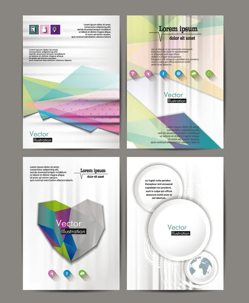 Abstract vector banners, ontwerp templates-collectie met kleurrijke geometrische vormen — Stockvector