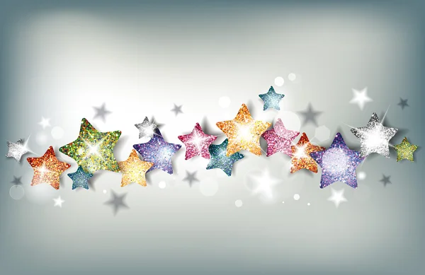 Absztrakt holiday háttér texturált színes csillagok — Stock Vector