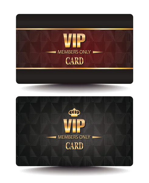 VIP MEMBERS ONLY CARDS WITH GEOMETRIC DESIGN TEXTURE — Stock Vector