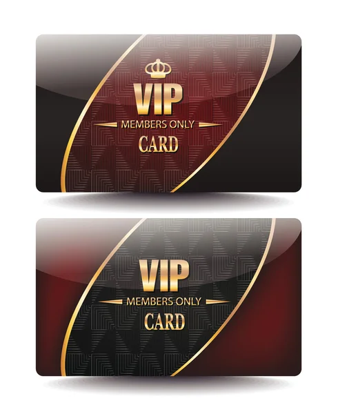 VIP MEMBERS ONLY CARDS WITH GEOMETRIC DESIGN TEXTURE — Stock Vector