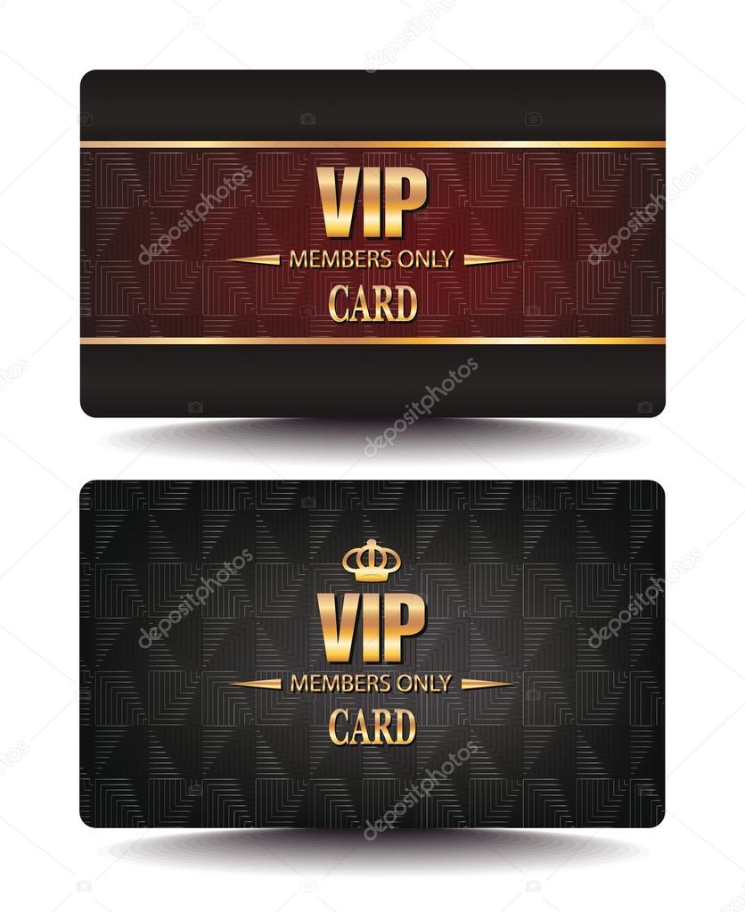 VIP MEMBERS ONLY CARDS WITH GEOMETRIC DESIGN TEXTURE