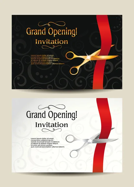 Grand opening invitation cards — Stock Vector