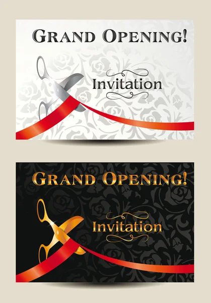 Grand opening invitation cards — Stock Vector