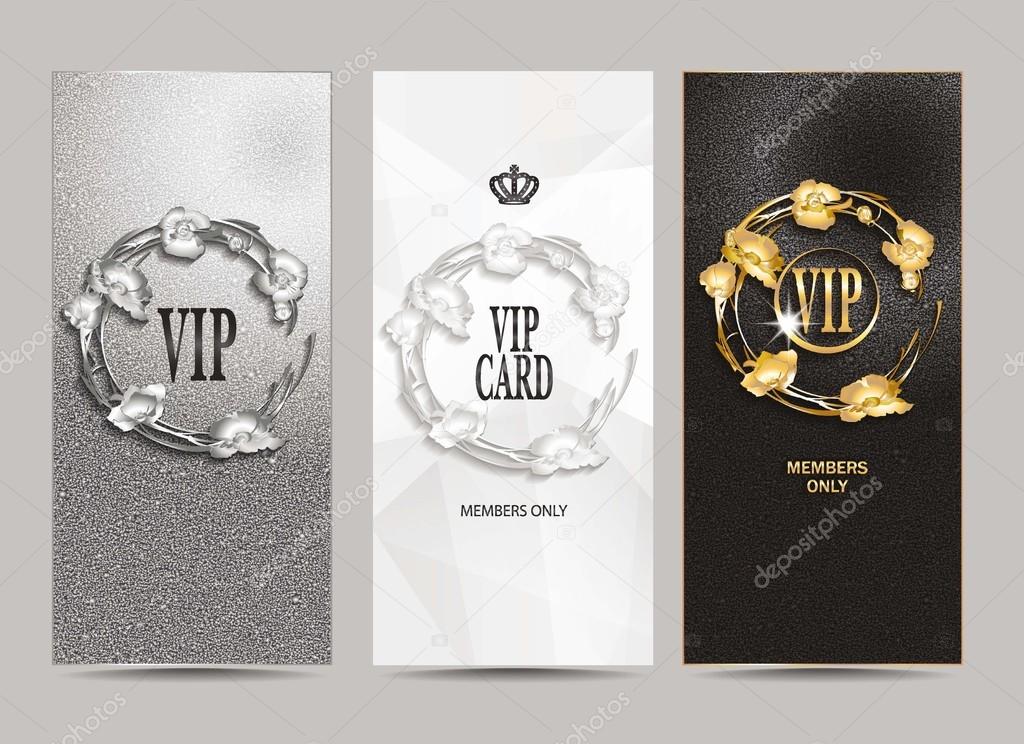 Elegant VIP cards with floral design