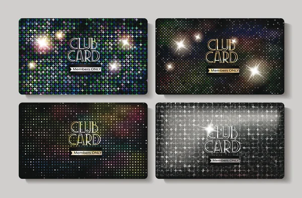 Set di carte club colorate — Vettoriale Stock