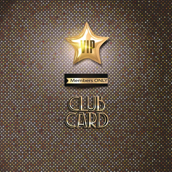 VIP club card sullo sfondo strutturato — Vettoriale Stock