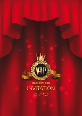 Kırmızı perdeli VIP arkaplan