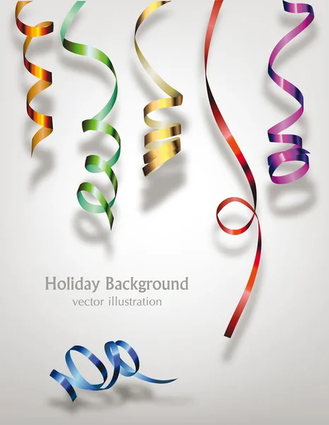 Colorful ribbons. Holiday background — Stock Vector