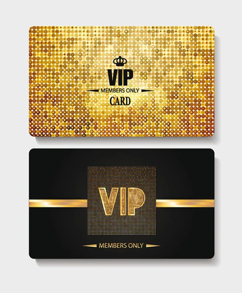 Vip textured gold cards — Stock Vector