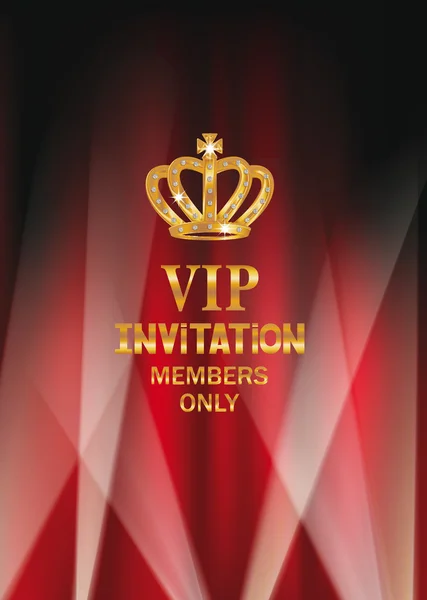 VIP uitnodiging met schaar en rood gordijn Vectorbeelden