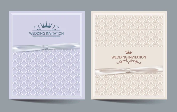 Cartes d'invitation de mariage — Image vectorielle