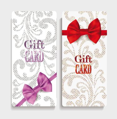 Hediye kartları ile dokulu çiçek tasarım ve Tekstil şeritleri