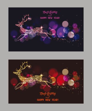 Tebrik kartı geyik çalışan ile dizi