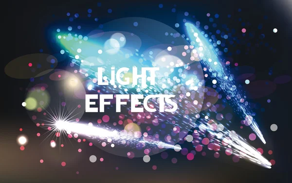 Set of bright light effects — Stock Vector