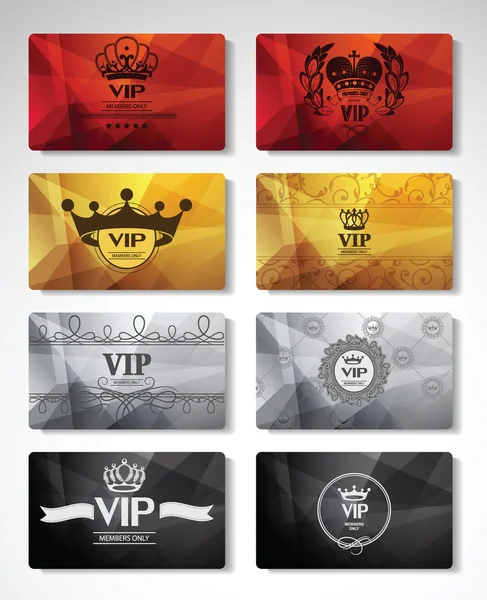 Big set of VIP cards — Stock Vector