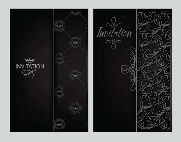 Elegant invitation cards — Stock Vector