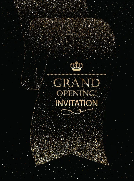Велика листівка запрошення з абстрактною стрічкою Векторна Графіка