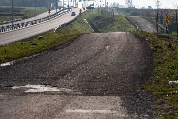 Route Asphaltée Campagne Dans Une Journée Été — Photo