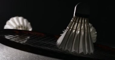 Shuttlecock ve raket badminton takımı